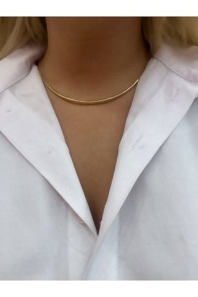 گردنبند استیل ( فولاد ) طلائی زنانه استیل ضد زنگ Hicrans Takı - کد 863079201