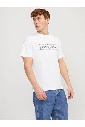 تیشرت سفید مردانه رگولار Jack & Jones - کد 797844740