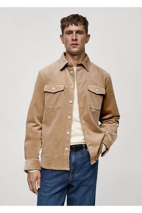 پیراهن بژ مردانه رگولار MANGO Man - کد 863097967