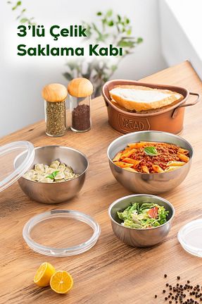 ظرف نگهداری متالیک استیل (فولاد) Porsima - کد 834831314