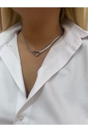 گردنبند استیل ( فولاد ) زنانه استیل ضد زنگ Hicrans Takı - کد 863089612