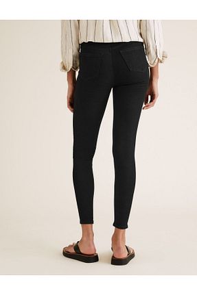 شلوار جین مشکی زنانه پاچه ساده Marks & Spencer - کد 6915264