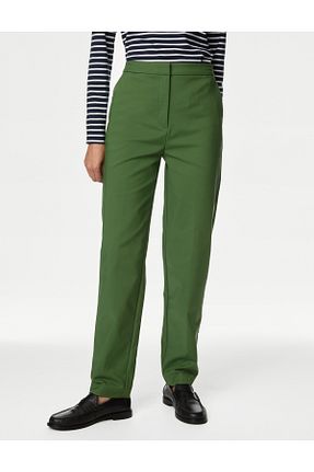 شلوار سبز زنانه پنبه ای Marks & Spencer - کد 814960179