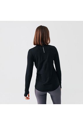 سوئیشرت اسپرت مشکی زنانه رگولار Decathlon - کد 52588732