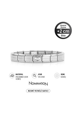دستبند استیل (فولاد) مشکی زنانه نقره NOMİNATİON - کد 865182050