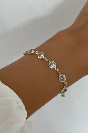 دستبند جواهر طلائی زنانه زیرکن Lavian Accessories - کد 861074843