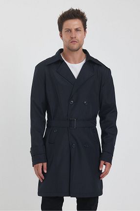 ترنچکت سرمه ای مردانه آستر دار TREND KOMBİN - کد 846532219
