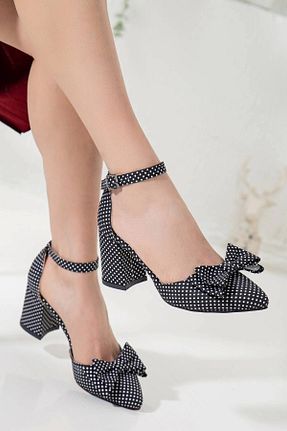 کفش پاشنه بلند کلاسیک مشکی زنانه چرم مصنوعی GULT - کد 250718530
