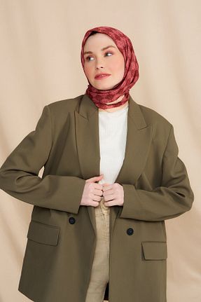 روسری قهوه ای پنبه پلی استر Modakaşmir - کد 863126518