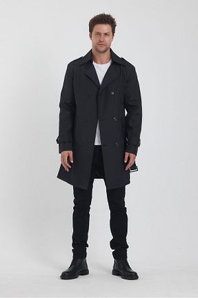 ترنچکت مشکی مردانه آستر دار TREND KOMBİN - کد 846531812