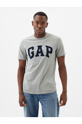 تیشرت طوسی مردانه یقه دوچرخه GAP - کد 812738696