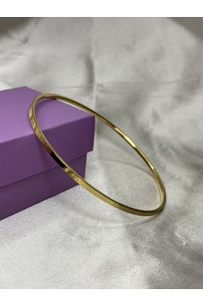 دستبند استیل (فولاد) طلائی زنانه استیل (فولاد) Feride - کد 863192664