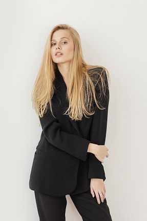 ست بالاتنه و پائین تنه مشکی زنانه بافتنی Saade - کد 855332453