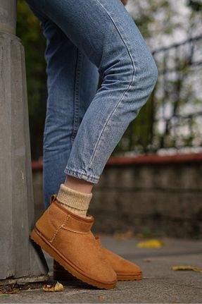 بوت / نیم بوت قهوه ای زنانه جیر AyakkabıZ - کد 863151763