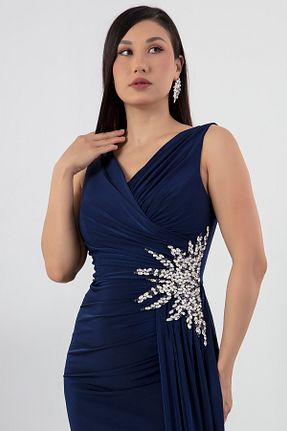 لباس مجلسی و فارغ التحصیلی سرمه ای زنانه پلی استر PULLIMM - کد 863151339