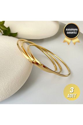 دستبند استیل (فولاد) زرد زنانه استیل (فولاد) nerora - کد 801338089