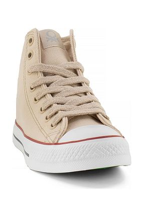کفش اسنیکر بژ زنانه بند دار United Colors of Benetton - کد 863175040