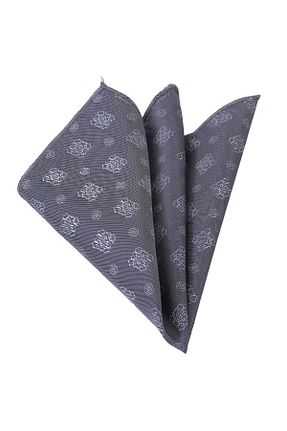 دستمال جیبی طوسی مردانه پارچه ای Exve Exclusive - کد 863180917