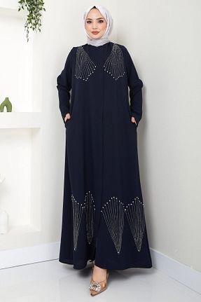کلاه و ابایا سرمه ای زنانه پلی استر SENSTIL - کد 863184523