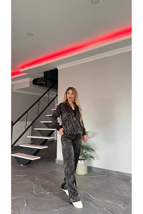 ست بالاتنه و پائین تنه قهوه ای زنانه بافتنی bonibon butikk - کد 863188302