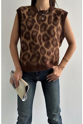 سوئیتر قهوه ای زنانه اکریلیک fujya - کد 863185447