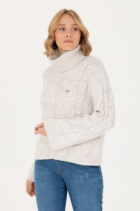پلیور طوسی زنانه ساده U.S. Polo Assn. - کد 838636368