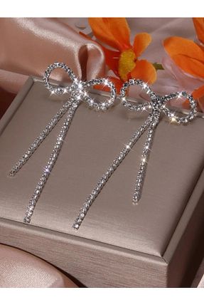 گوشواره جواهر روکش طلا mos&more - کد 862201826