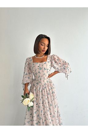 لباس مجلسی و فارغ التحصیلی آبی زنانه شیفون Housebutik - کد 863200934