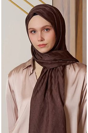 شال قهوه ای زنانه ابریشم Jakar - کد 863186776