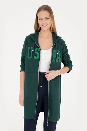 سوئیشرت سبز زنانه چاپی U.S. Polo Assn. - کد 863305388