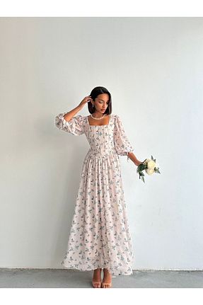 لباس مجلسی و فارغ التحصیلی آبی زنانه شیفون Housebutik - کد 863200934