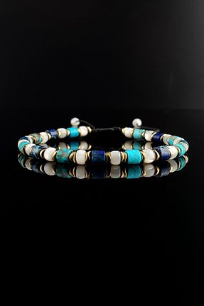 دستبند جواهر رنگی زنانه سنگ طبیعی Seven Art Jewelry - کد 752915161