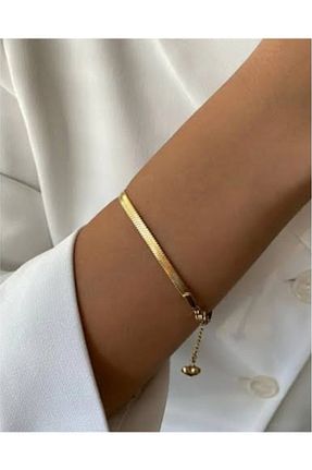 دستبند استیل (فولاد) طلائی زنانه استیل (فولاد) Glintist - کد 863239628
