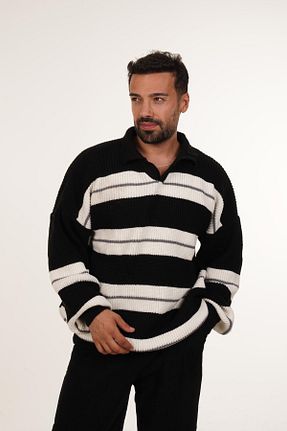 پلیور مشکی مردانه رگولار SCSARVİN - کد 863316514