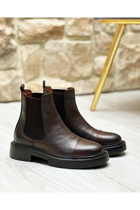 بوت / نیم بوت قهوه ای مردانه چرم خالص ByItallanoshoes - کد 791277468