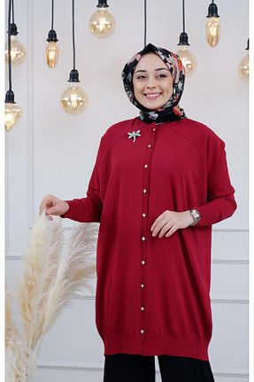 رویه حجاب زرشکی زنانه مخلوط پلی استر Invee - کد 330395073