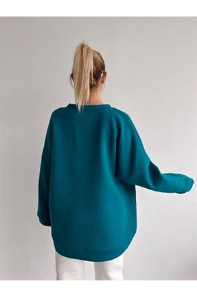 سوئیشرت سبز زنانه ساده mydukkan.co - کد 650584613