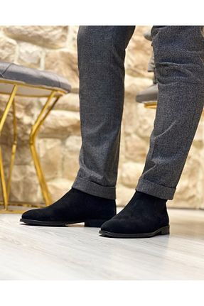 بوت / نیم بوت مشکی مردانه چرم خالص ByItallanoshoes - کد 463641368