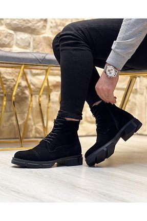 بوت / نیم بوت مشکی مردانه جیر ByItallanoshoes - کد 412106704