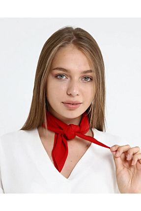 دستمال گردن قرمز زنانه پنبه ای Herşey Nota - کد 863330779