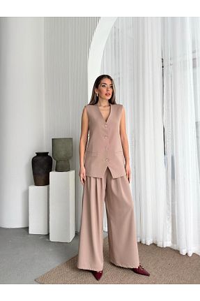 کت قهوه ای زنانه Straight mydukkan.co - کد 856688001