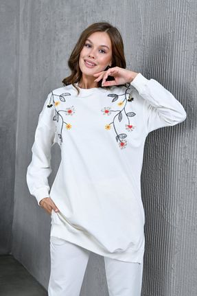 ست بالاتنه و پائین تنه سفید زنانه بافتنی MVStore - کد 863343678