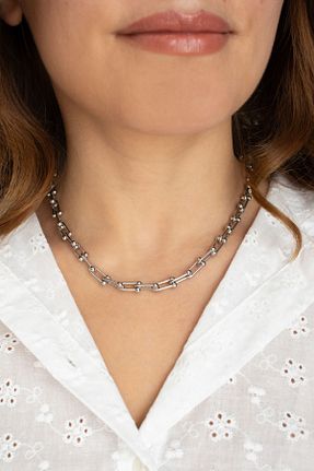 گردنبند استیل ( فولاد ) طلائی زنانه استیل (فولاد) DHARMONYCO - کد 863346454