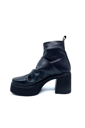 بوت / نیم بوت مشکی زنانه چرم خالص Favgi - کد 863339730
