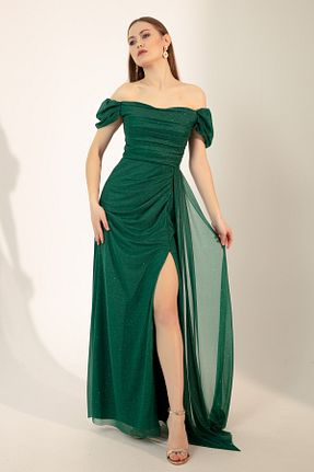 لباس مجلسی و فارغ التحصیلی سبز زنانه پلی استر Lafaba - کد 455682975