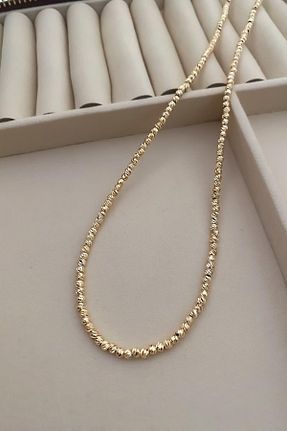 گردنبند جواهر طلائی زنانه برنجی Jerie - کد 690491160