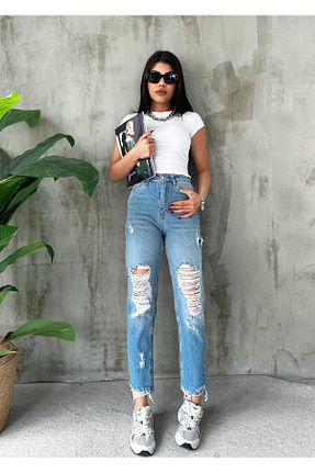 شلوار جین آبی زنانه پاچه تنگ Angel Mia - کد 833557918