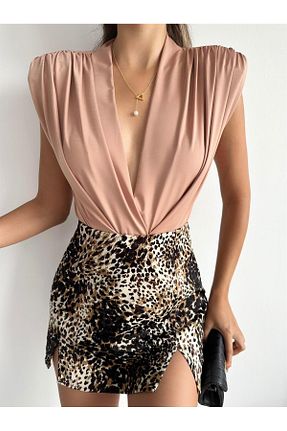 بادی قهوه ای زنانه دو سینه Angel Mia - کد 350319310