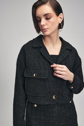کت مشکی زنانه Fitted adL - کد 816505556