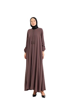 کلاه و ابایا قهوه ای زنانه پلی استر ELYANUR - کد 863400665